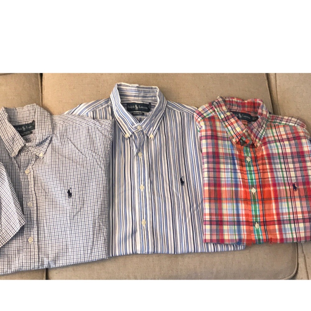 3 Ralph Lauren Polo men’s short sleeve shirts